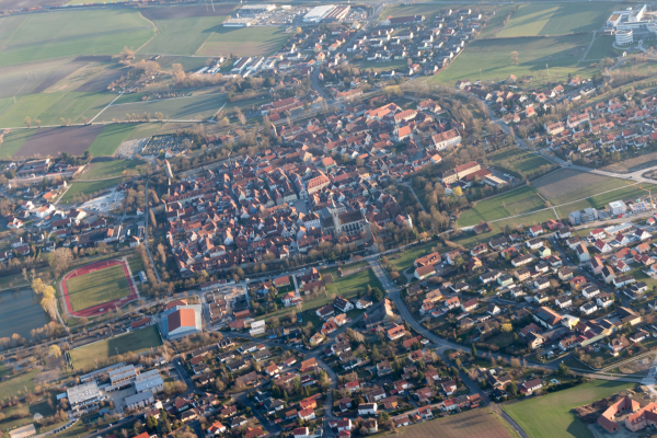 Rundflug über die Stadt Iphofen Bild ©2019 Richard Schober