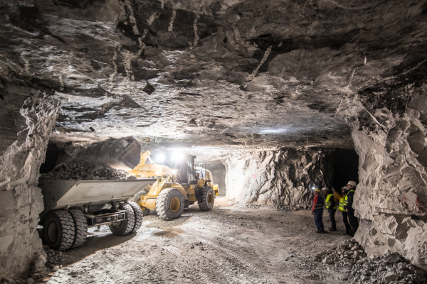 Anhydritabbau im Untertage Bergbau Hüttenheim  Bild ©2019 Richard Schober